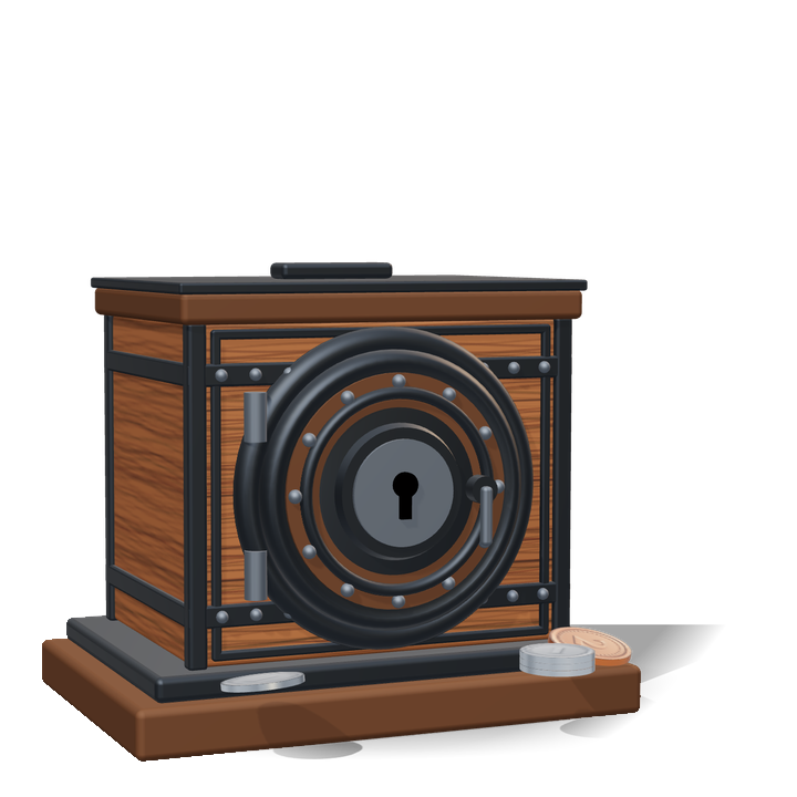 Wooden Strongbox vault